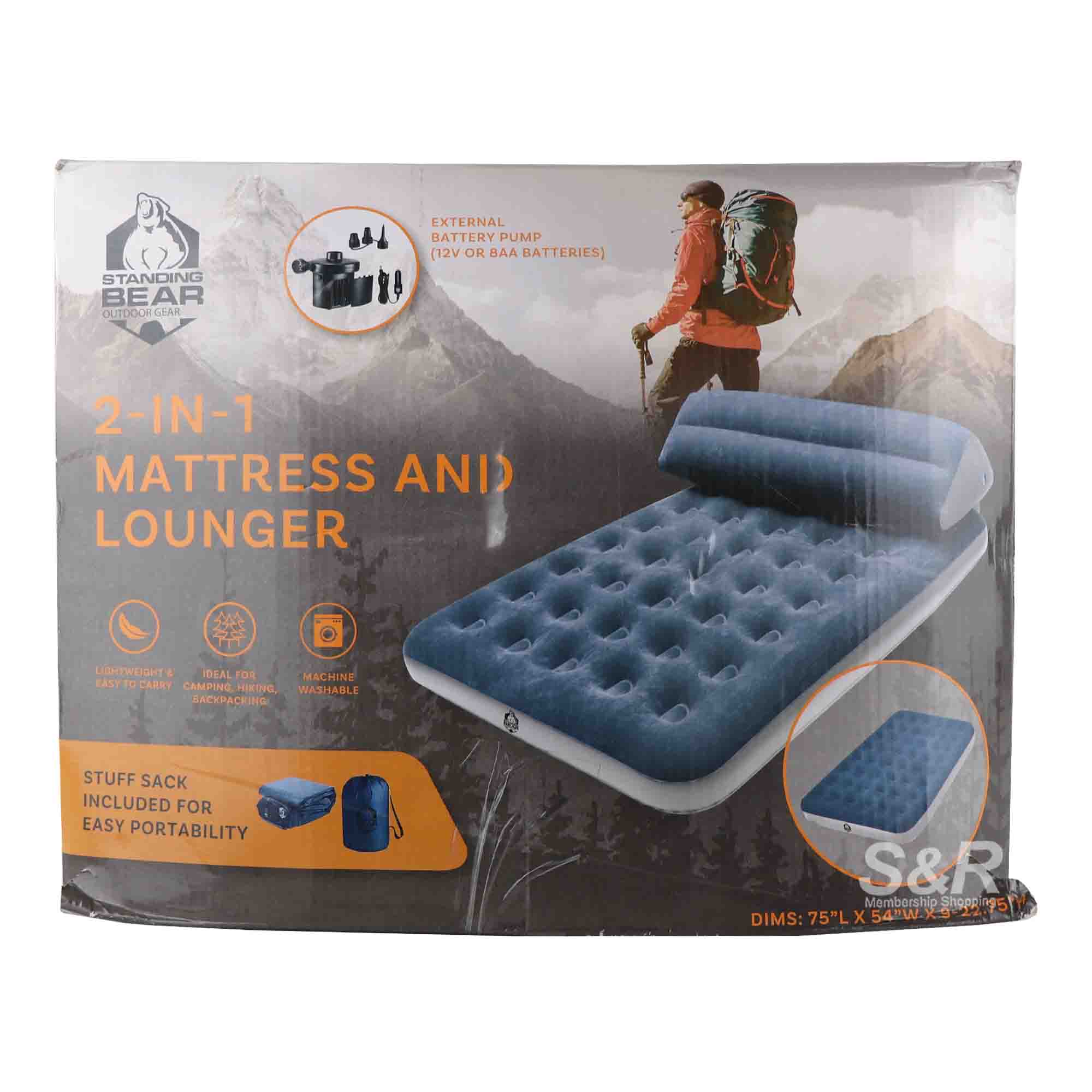 Standing Bear Outdoor Gear 2-in-1 Mattress And Lounger 1pc